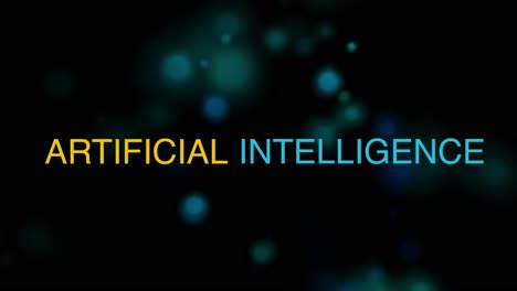 Animated moving kinetic background AI A.I artificial intelligence text neural network GPT