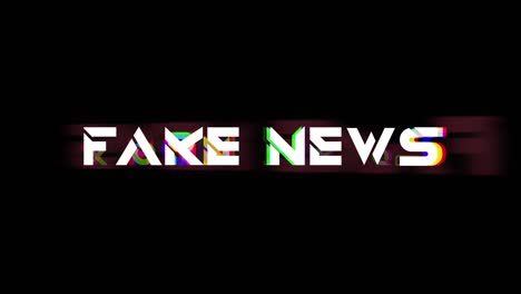fake news glitch text animation background, loop