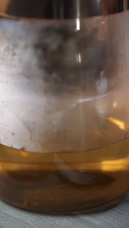 close-up of a glass of hot tea