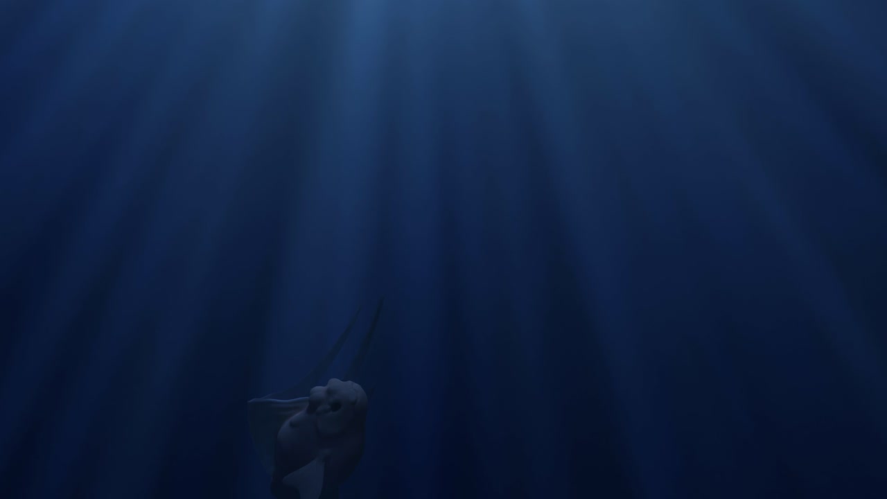 un pez en el mar azul profundo