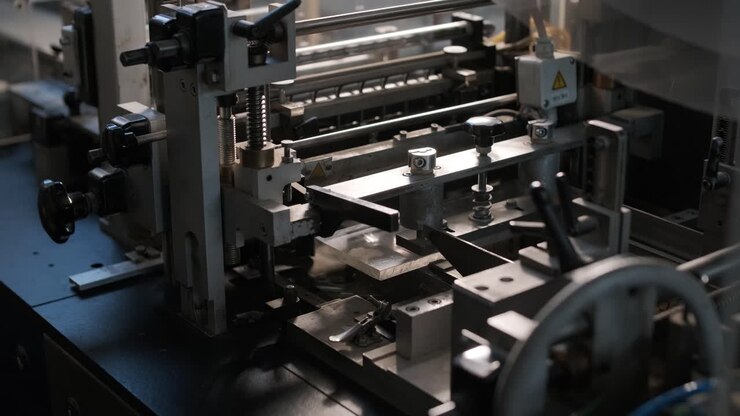 Close-up of an industrial machine