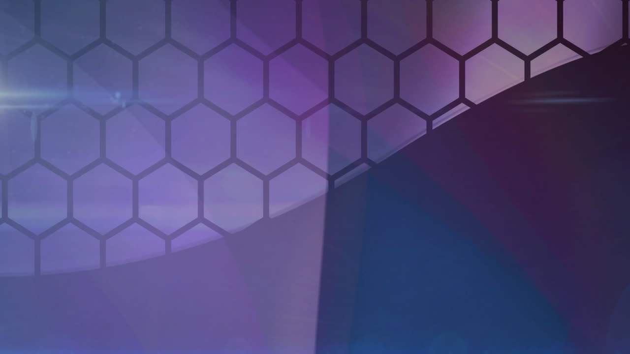 animación de puntos de luz y formas sobre la valla