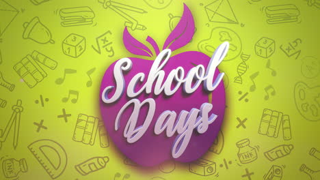 días escolares con iconos escolares en apple