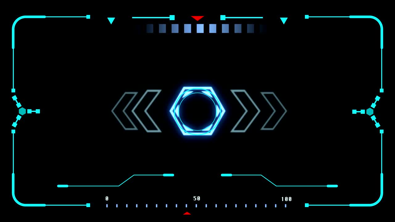 HUD Futuristic Elements Target Monitor User Control Interface Screen Panel