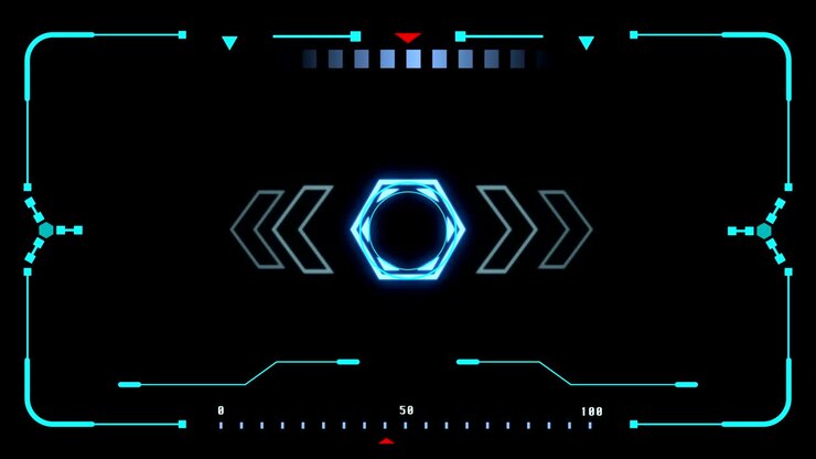 HUD Futuristic Elements Target Monitor User Control Interface Screen Panel