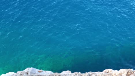 ripples on the blue surface of the sea