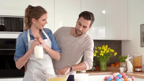 Horneando-Con-Mi-Esposo-Para-La-época-De-Pascua