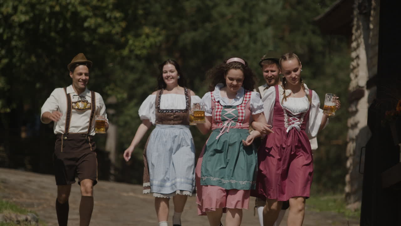 Group of people in traditional German clothing