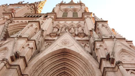 entrance arches of basilica our lady of luján neo gothic building architecture closeup