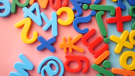 colorful magnetic letters and numbers