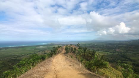 scenic overlook montana redonda mountains in central dominican republic