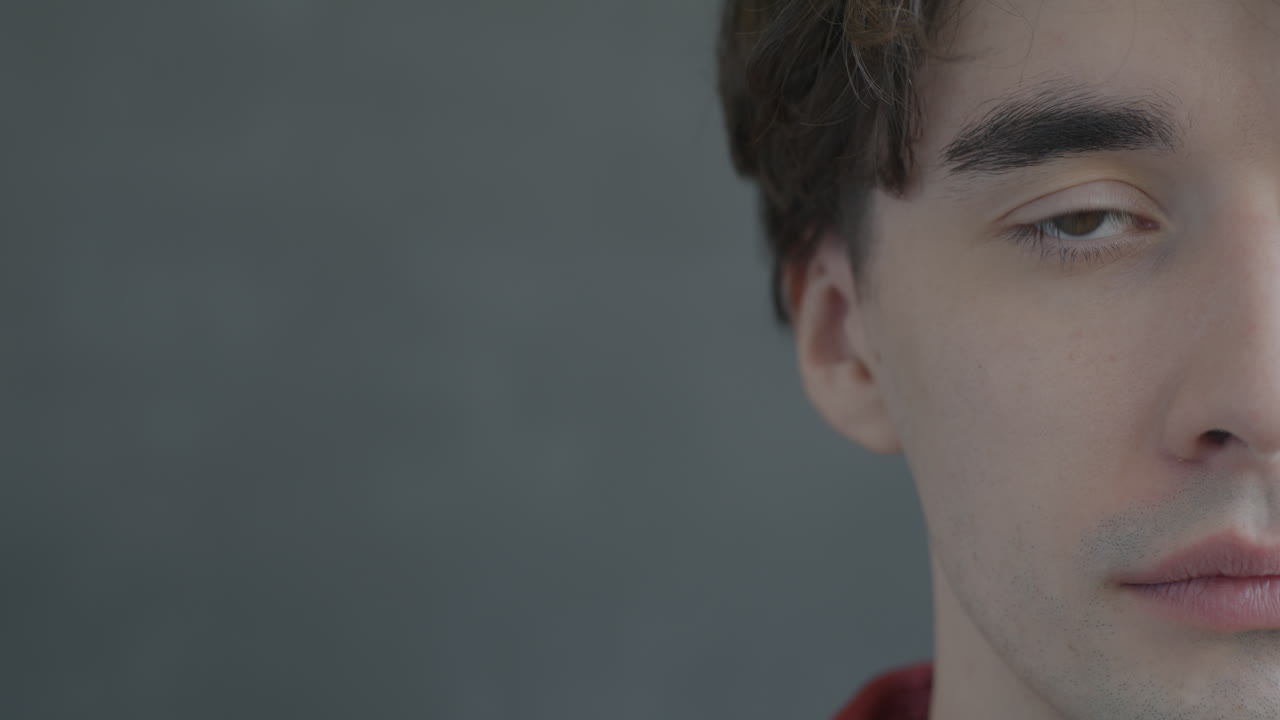 젊은 남자 의 클로즈업 초상화