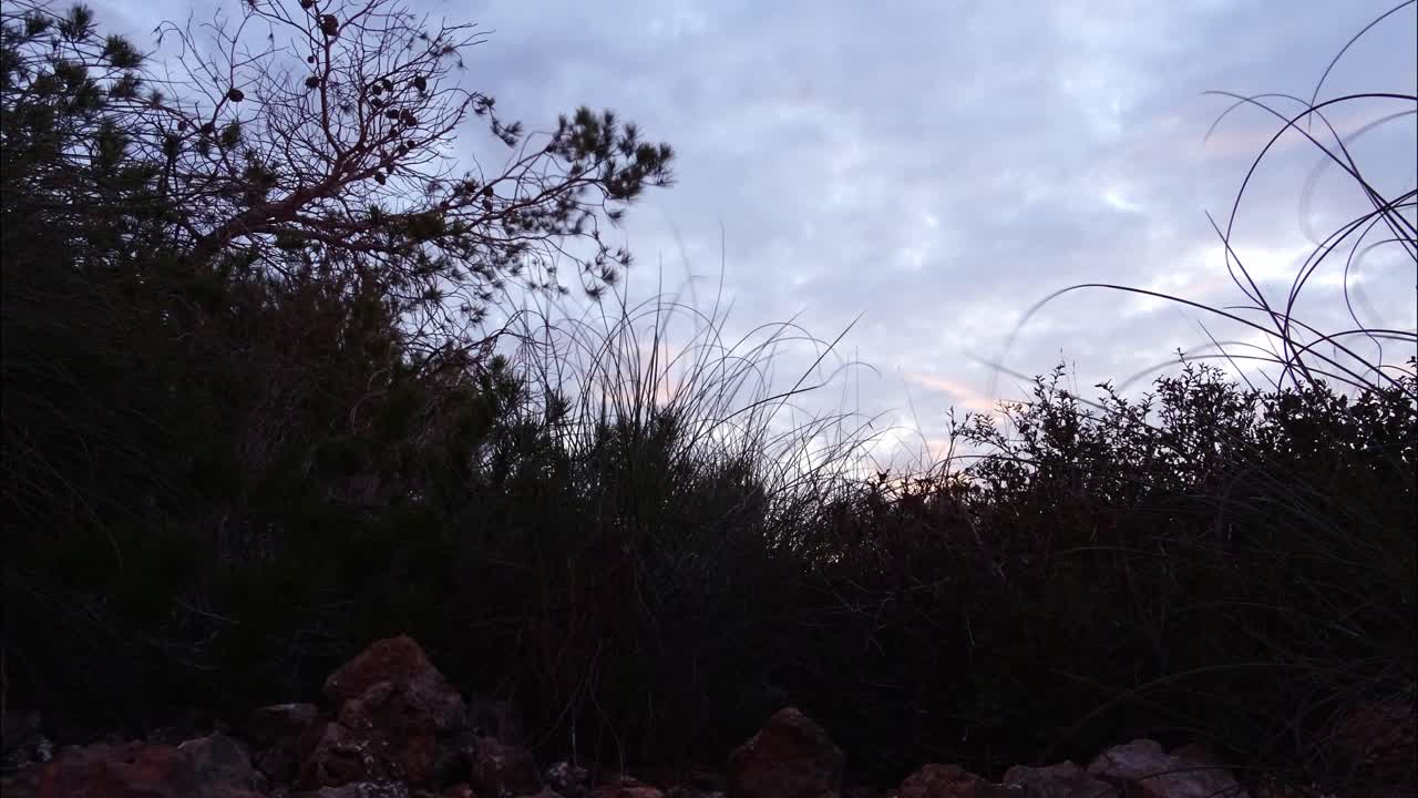 Dramatic Time lapse of dark clouds fading to black