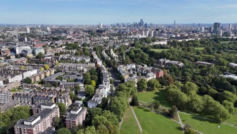 primrose hill london uk city skyline drone,aerial