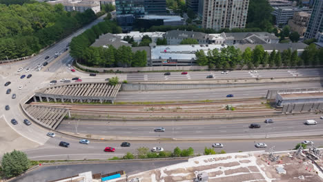 Vehicles-Driving-Through-Lenox-Road-And-T