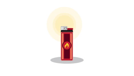 encendedor rojo