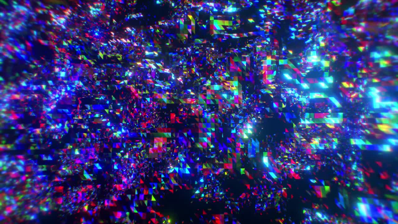 추상적인 낮은 폴리 표면, 파란색, 3d 애니메이션