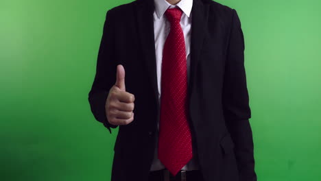 business man showing thumbs up, video in 4k