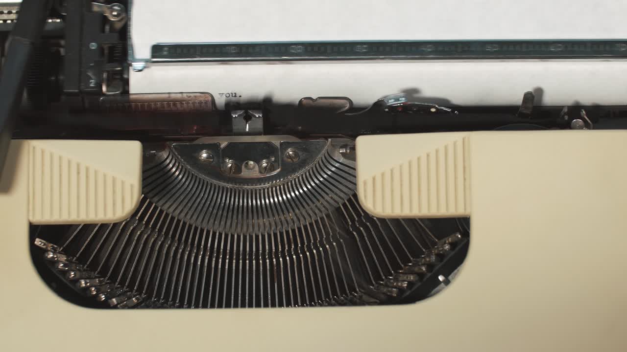 빈티지 타자기 의 클로즈업