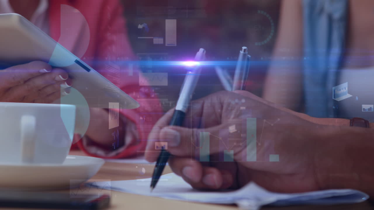 카페에서 일하는 그룹에 대한 수학적 방정식입니다.