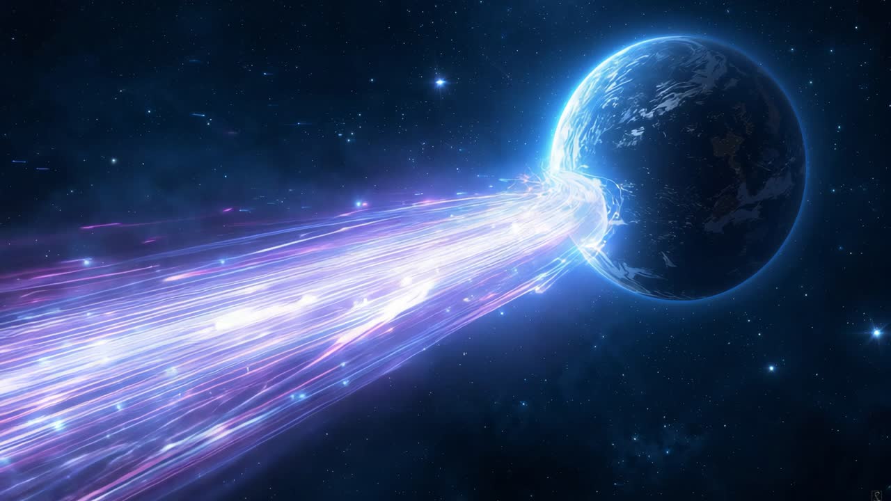 Planet Collision in Space | Premium Stock Video Footage
