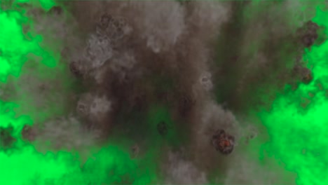 efecto de pantalla verde de explosión