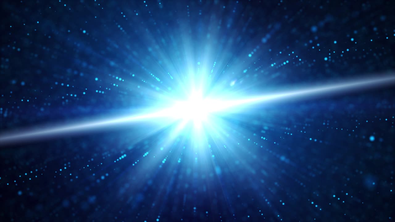 추상적인 배경 입자 및 조명 효과 떠다니고 흐르는 사이버 공간 개념, 어과 곡물 처리