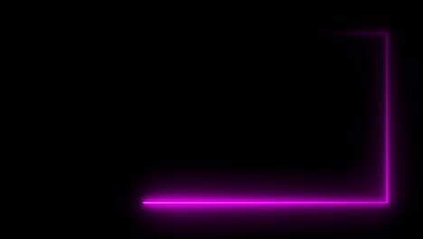 marco rectangular de neón brillante abstracto. diseño de fondo tecnológico con láser. en bucle