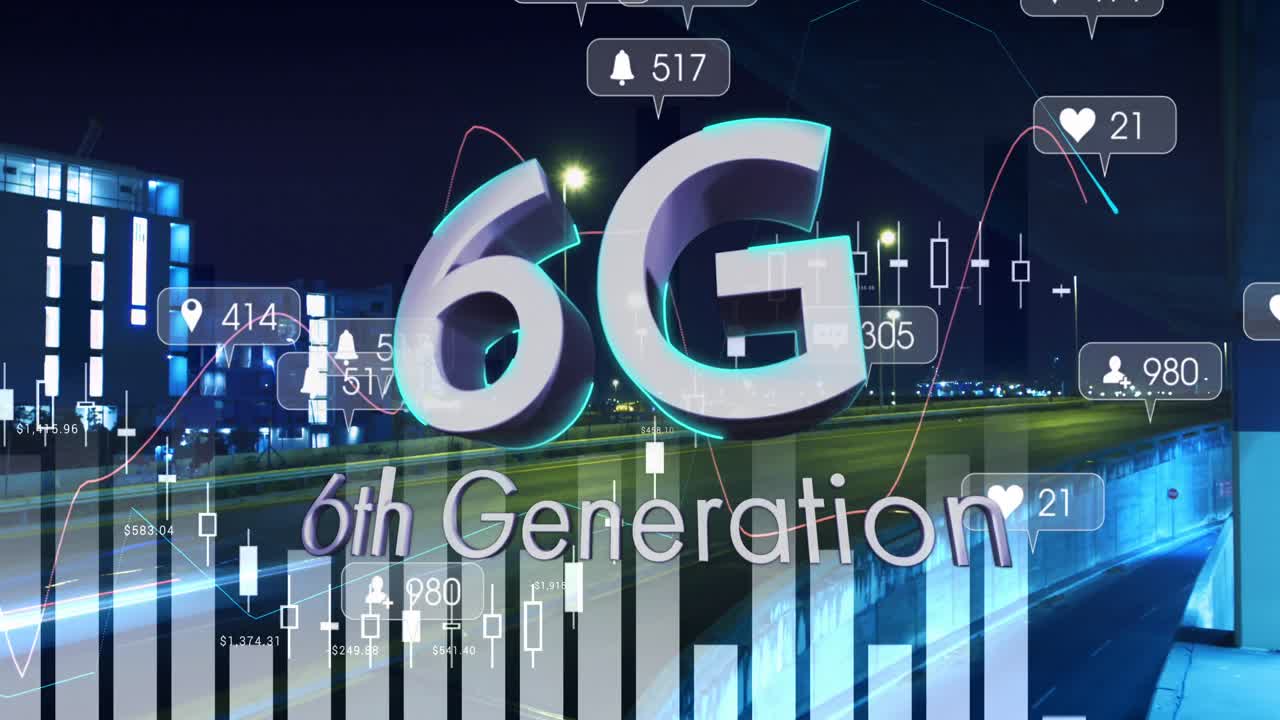 데이터 처리 및 도시 풍경에 대한 6g 텍스트의 애니메이션