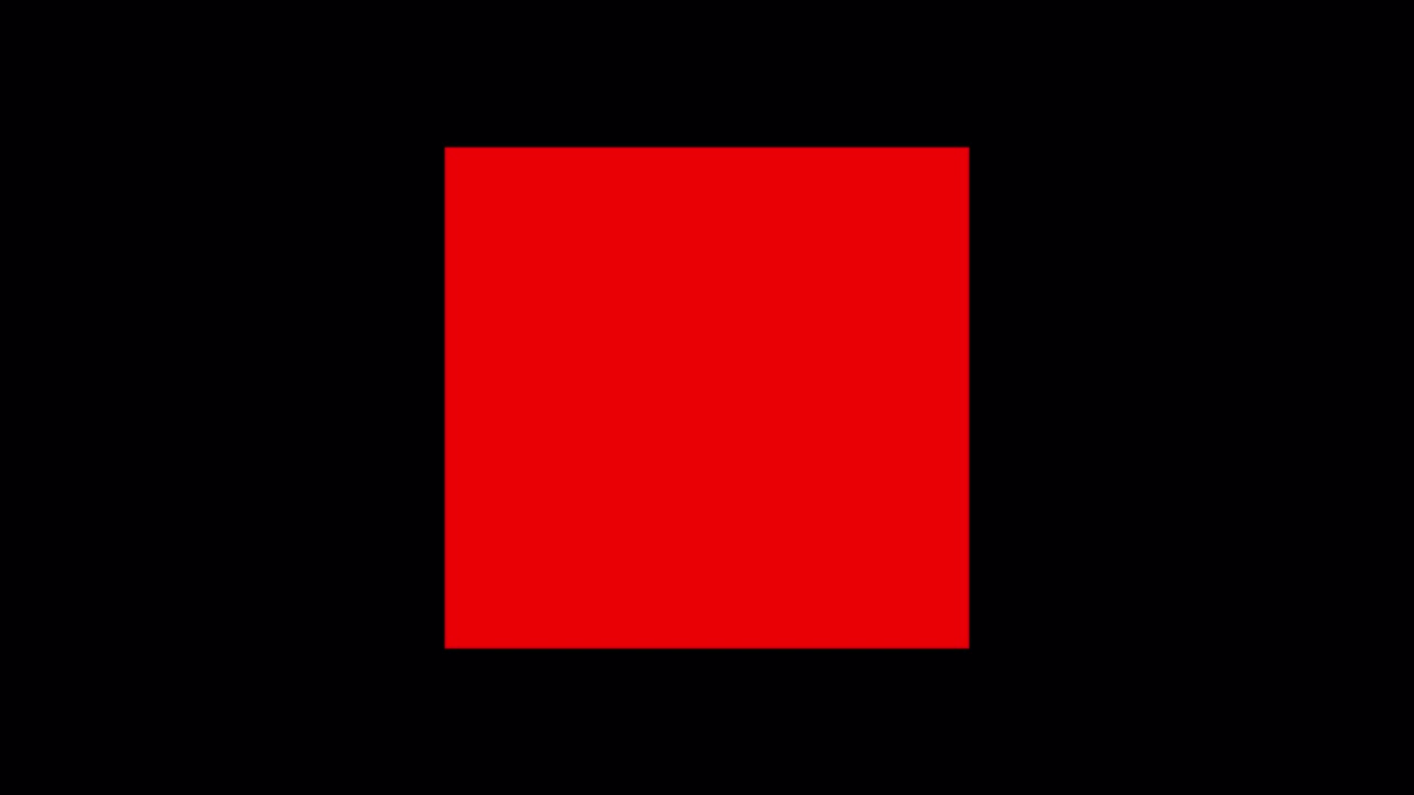 Animated Red Rectangle Expanding and Contracting on Black Background