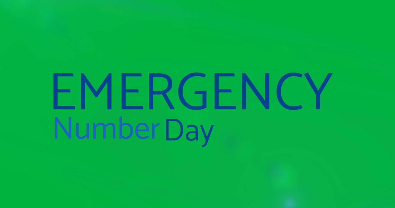 Animazione della giornata del numero di emergenza su sfondo trasparente