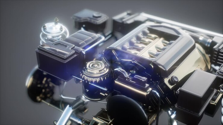 Detailed Car Engine and Other Parts