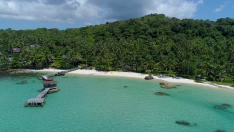 180 aerial of a perfect tropical private beach in asia