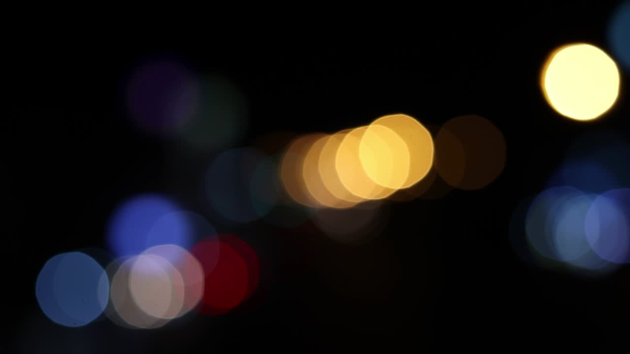 Luci bokeh sullo sfondo notturno, sfondi astratti, sfondo bokeh