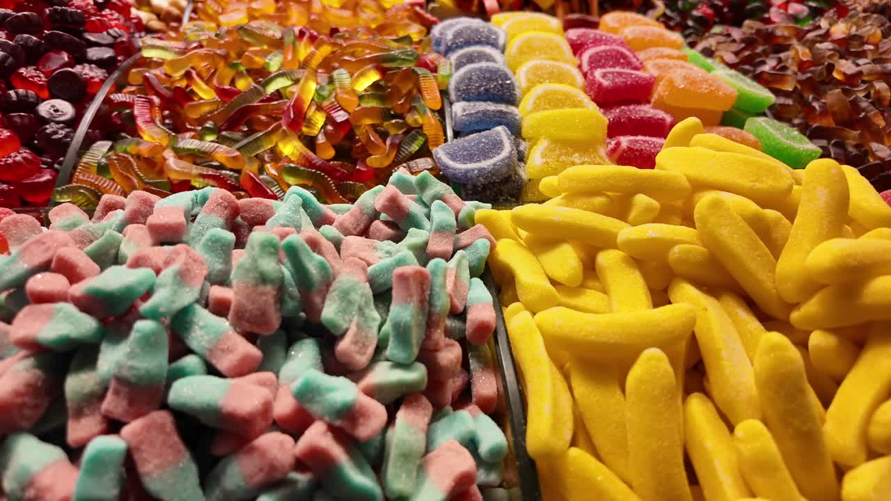 Colorful Candy Assortment Display