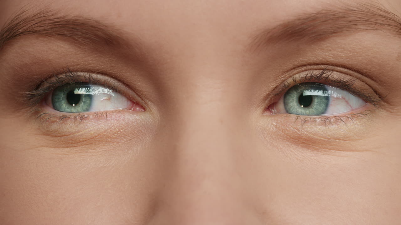 가까이서 아름다운 눈이  ⁇ 박이는 자연스러운 아름다움 건강한 시력 매크로