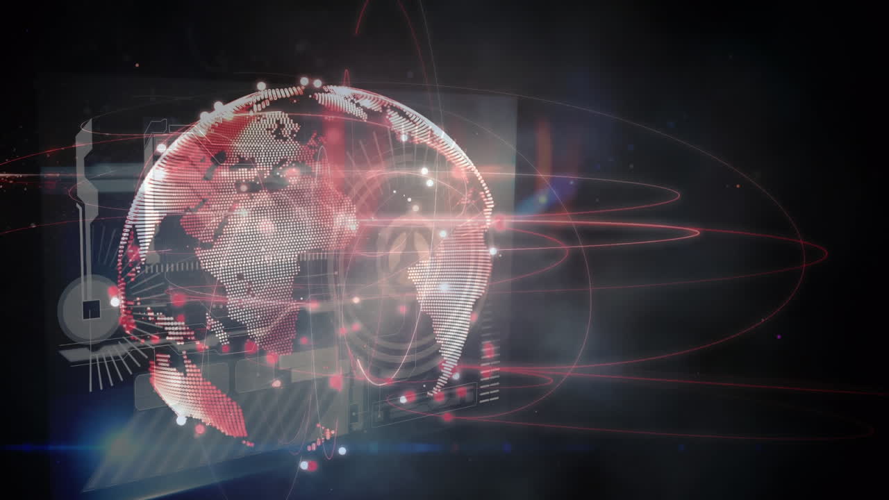 animación de redes de conexiones con el mundo sobre el procesamiento de datos médicos