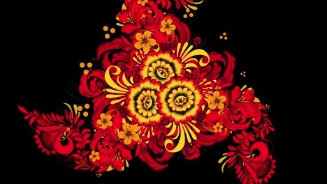 russian folk art floral design