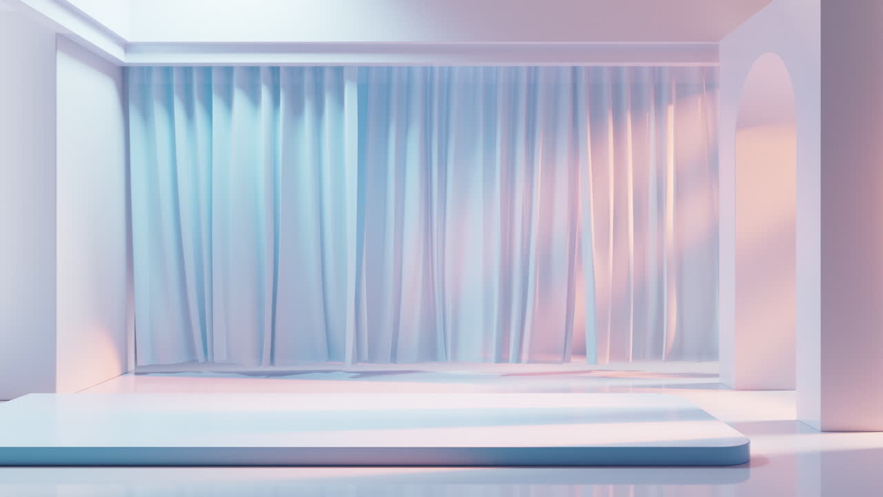 크리에이티브 지오메트리 3d 렌더링으로 빈 건물 구조