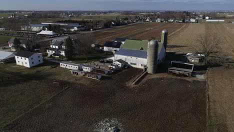 amish family wedding as seen by a drone