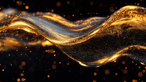 golden liquid wave abstract