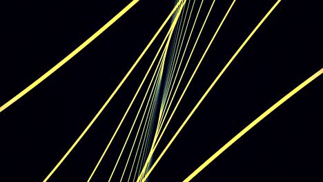 loopable background with nice abstract, futuristic colorful lines. colorful abstract wavy streaks stripes vj loop background. bright wispy lines of light twirling slowly set against a black background