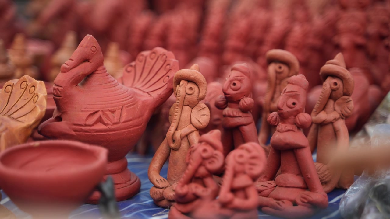 El arte de terracota es una de las artes tradicionales de Bishnupur