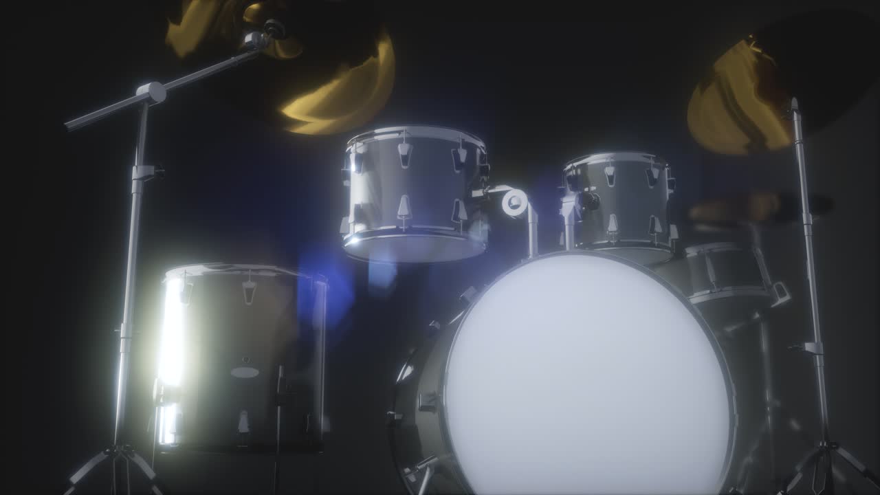 conjunto de tambores con dof y lente flair