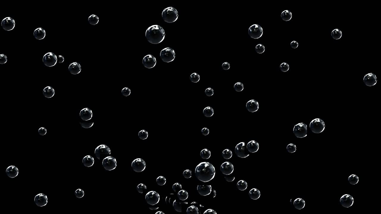 Abstract Bubbles on Black Background