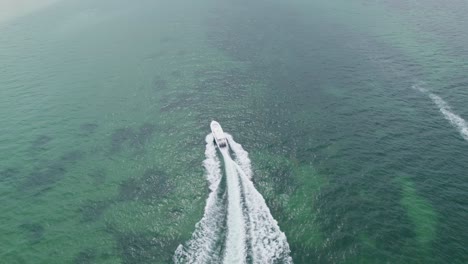 following a boat from the air