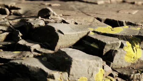 close up of rocky stones formation