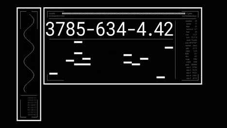 animation of data processing over black background