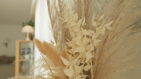 warm-toned dried plants in cozy home setting