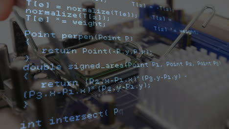 animación del procesamiento de datos sobre la reparación manual en el taller